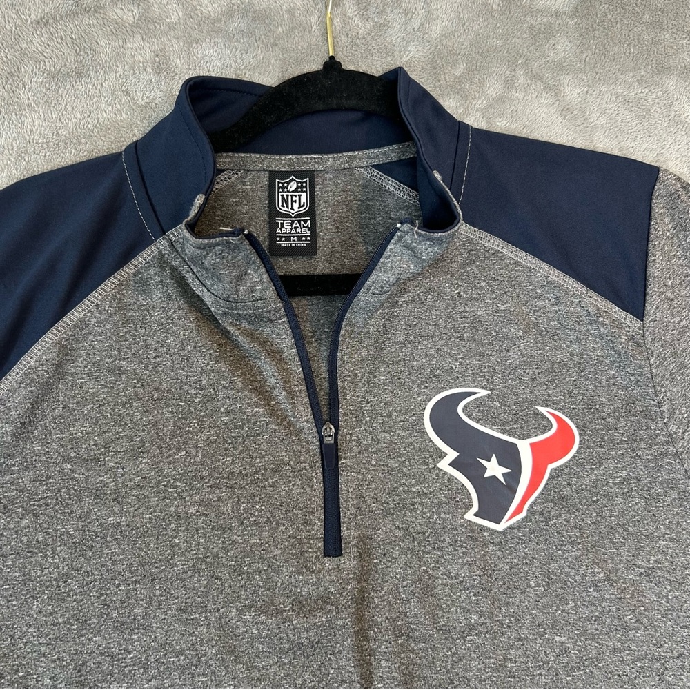 Houston Texans Team Issued NFL Long Sleeve Men’s Quarter Zip‎ Color Gray Size M